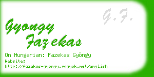 gyongy fazekas business card